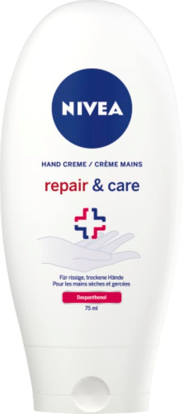 NIVEA 3-In-1 Hand Cream (75 Ml), Rich Skin Cream with Dexpanthenol for Intensive Care, Hand Care for Very Dry and Cracked Hands