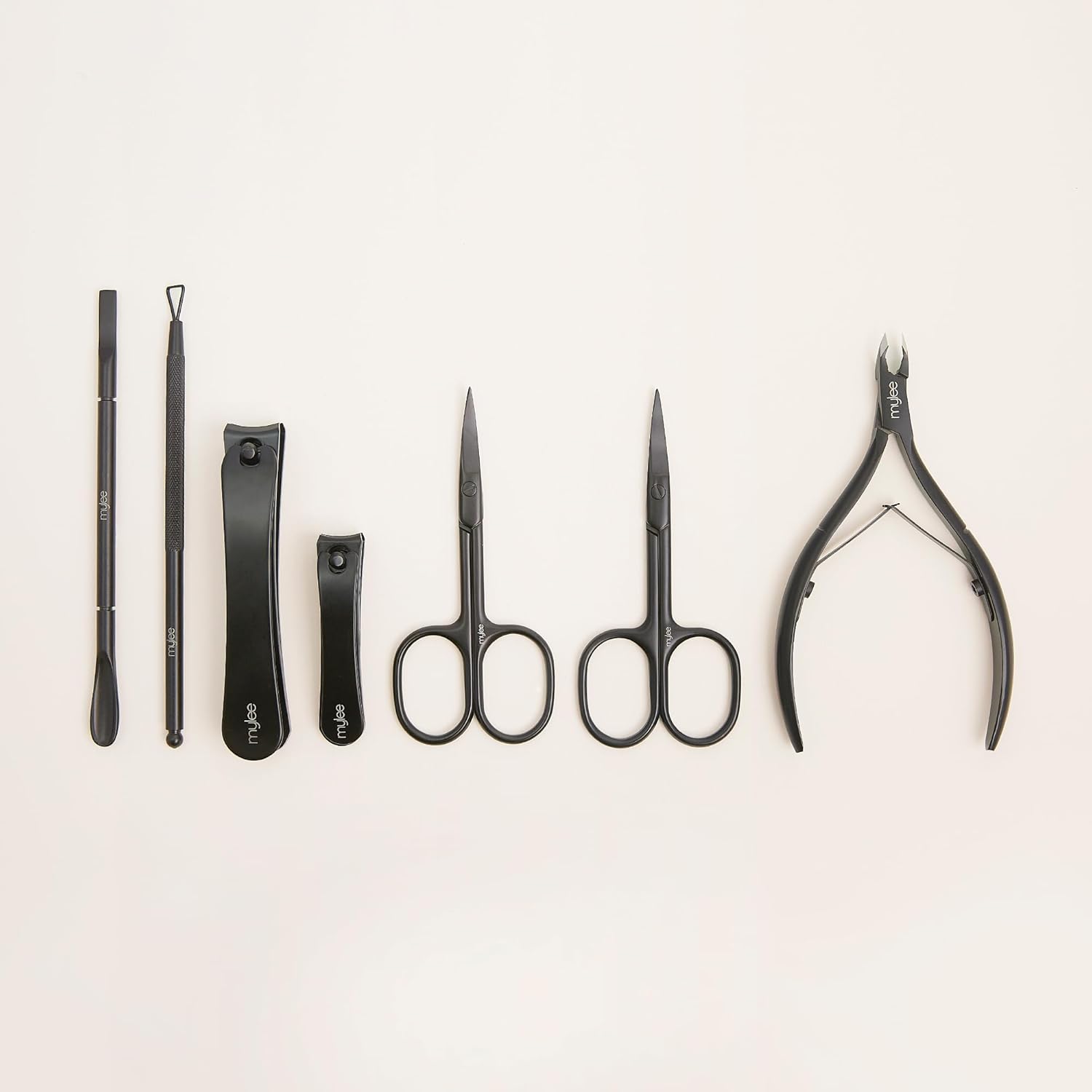 Cuticle Pusher – Professional, Sleek, Matte Black, Stainless Steel, Duel-Ended Salon-Quality Cuticle Pusher for Nudging Cuticles Back and Scraping Away Hard-To-Remove Skin Debris