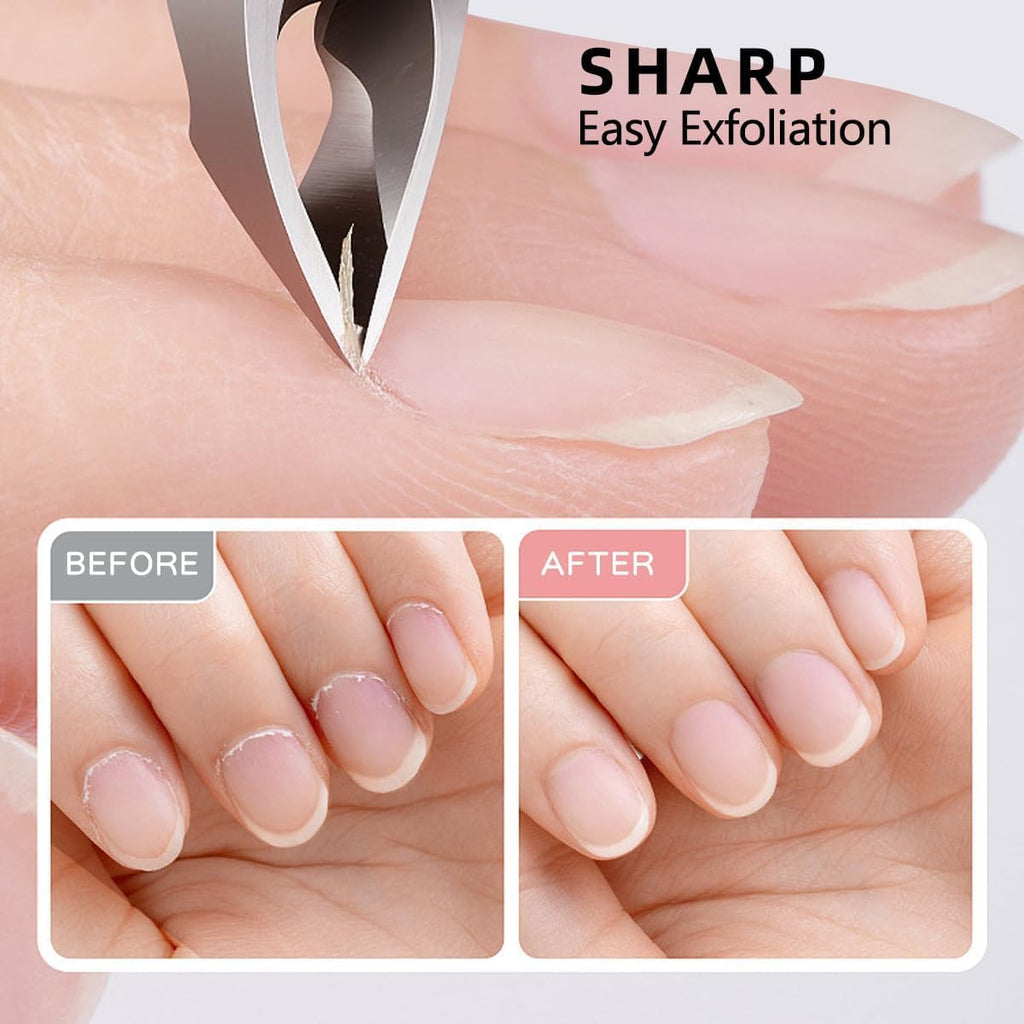 Cuticle Trimmer 3/4 Jaw Extremely Sharp Cuticle Nippers Scissors Stainless Steel Clippers Cutter Cuticle Clippers, Cuticle Pusher, Nail Cuticle Trimmer Professional Cuticle Cutter