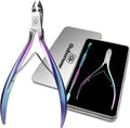 Cuticle Trimmer 3/4 Jaw Extremely Sharp Cuticle Nippers Scissors Stainless Steel Clippers Cutter Cuticle Clippers, Cuticle Pusher, Nail Cuticle Trimmer Professional Cuticle Cutter