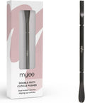 Cuticle Pusher – Professional, Sleek, Matte Black, Stainless Steel, Duel-Ended Salon-Quality Cuticle Pusher for Nudging Cuticles Back and Scraping Away Hard-To-Remove Skin Debris