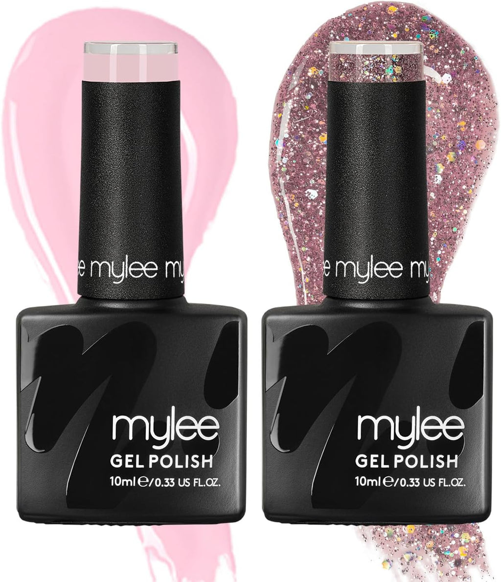 Gel Nail Polish Duo Colour Set 2X10Ml [Bottomless Brunch] UV/LED Soak-Off Nail Art Manicure Pedicure for Professional, Salon & Home Use - Long Lasting & Easy to Apply