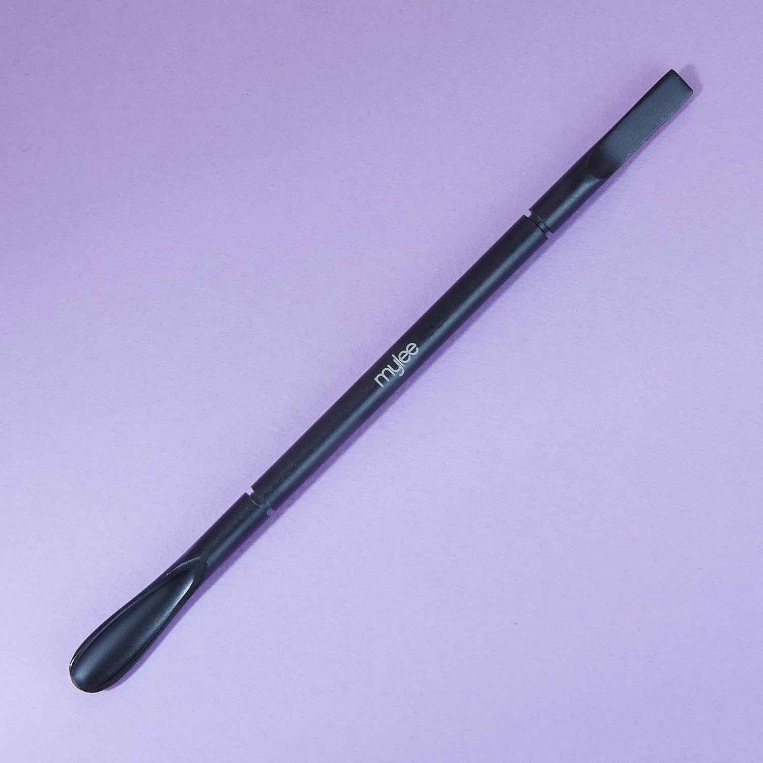 Cuticle Pusher – Professional, Sleek, Matte Black, Stainless Steel, Duel-Ended Salon-Quality Cuticle Pusher for Nudging Cuticles Back and Scraping Away Hard-To-Remove Skin Debris