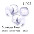Handle Transparent Nail Stamper for Stamping Plate Iridescent Clear Stamper Head Nail Art Templates