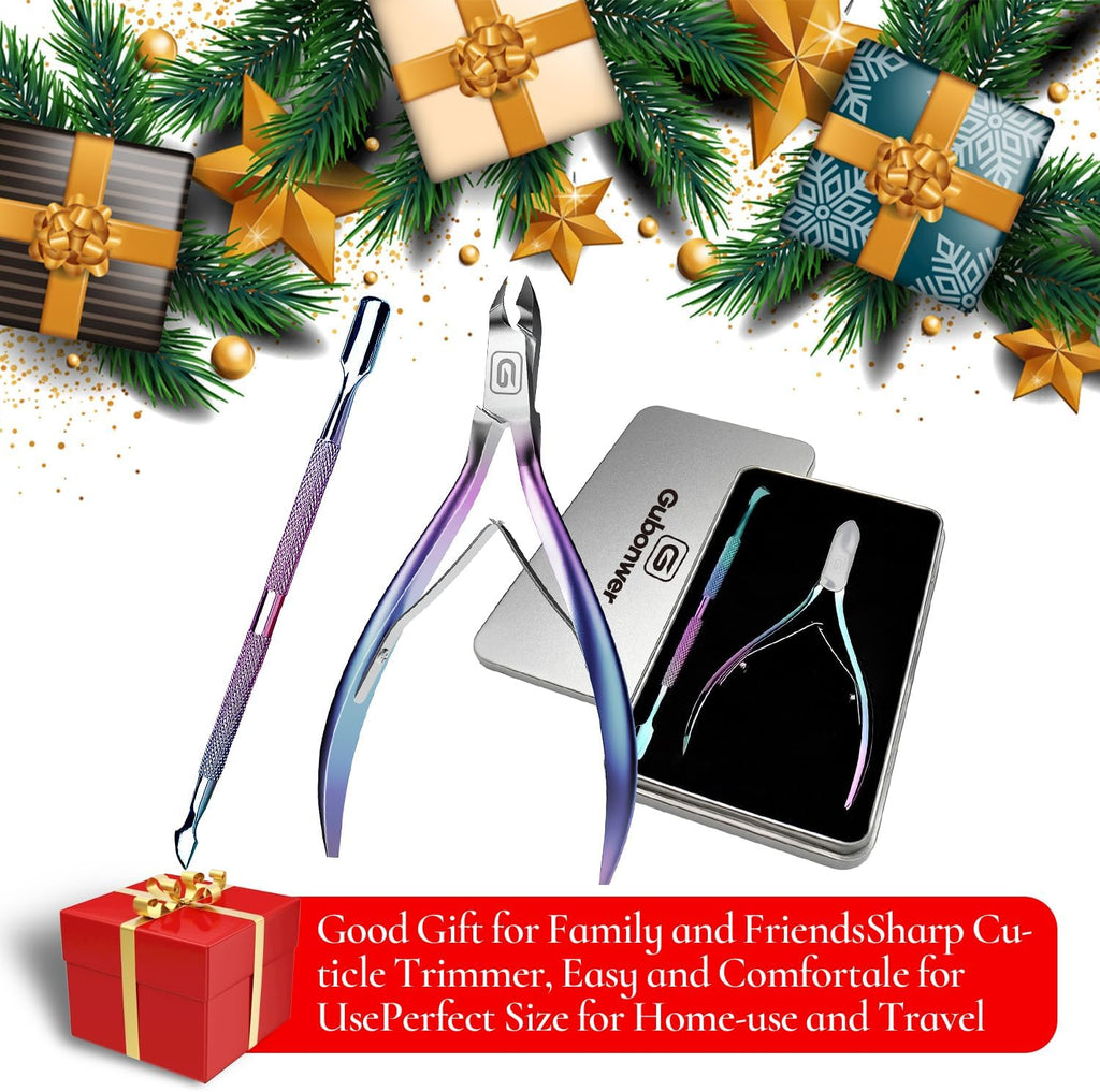 Cuticle Trimmer 3/4 Jaw Extremely Sharp Cuticle Nippers Scissors Stainless Steel Clippers Cutter Cuticle Clippers, Cuticle Pusher, Nail Cuticle Trimmer Professional Cuticle Cutter