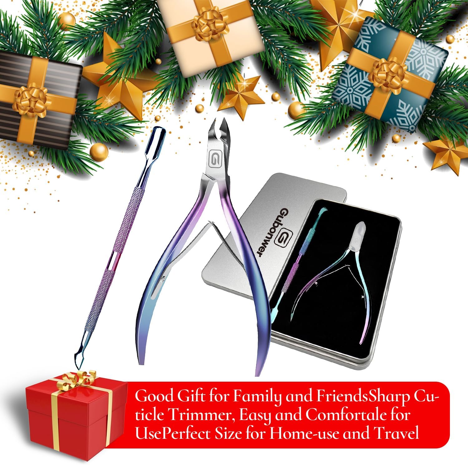 Cuticle Trimmer 3/4 Jaw Extremely Sharp Cuticle Nippers Scissors Stainless Steel Clippers Cutter Cuticle Clippers, Cuticle Pusher, Nail Cuticle Trimmer Professional Cuticle Cutter