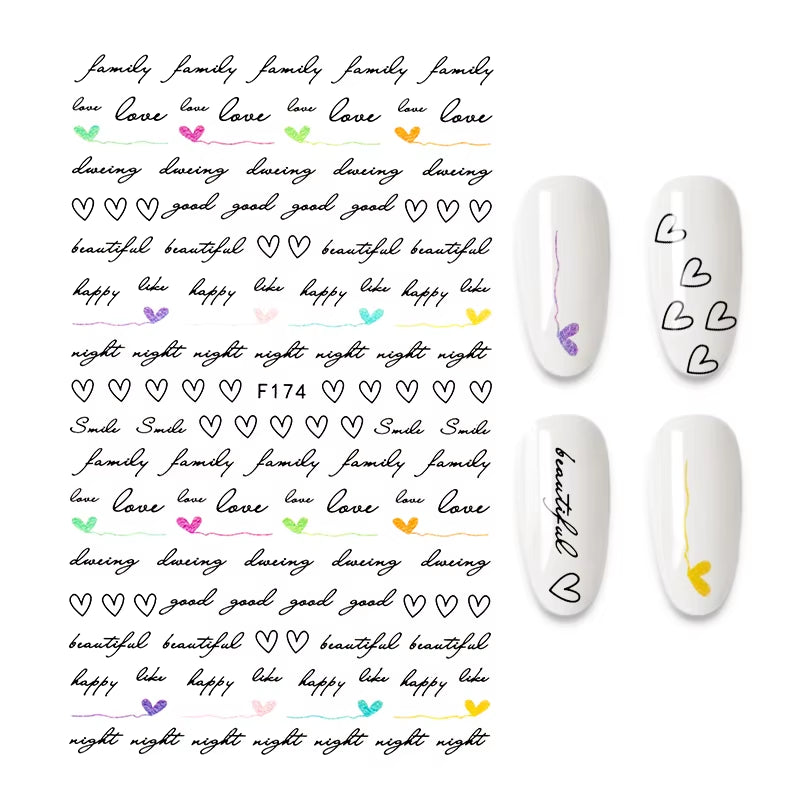 1PCS Black White Butterfly Laser Nail Stickers Y2K Nail Art Decoration Abstract Lines Bronzing Flowers Stickers for Nails