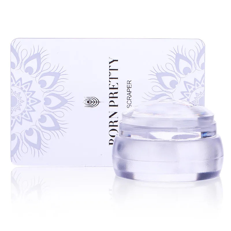 Handle Transparent Nail Stamper for Stamping Plate Iridescent Clear Stamper Head Nail Art Templates