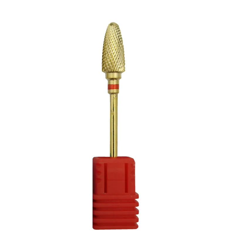 New! Gold Pro.Carbide Nail Drill Bit Electric Quality Nail File Drill Bit Coarse Carbide Drill 3/32'' High Quality Nail File