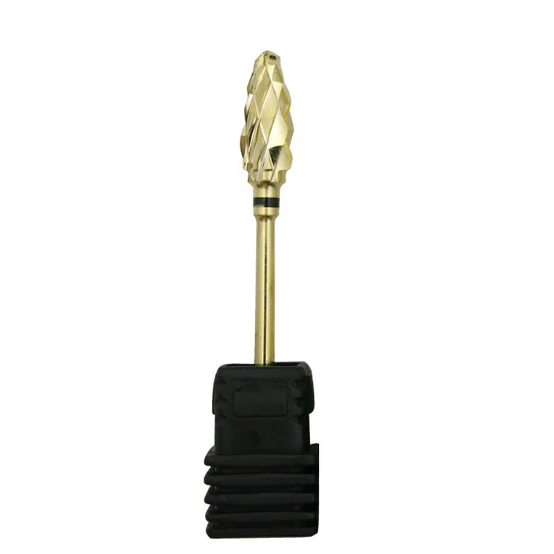 New! Gold Pro.Carbide Nail Drill Bit Electric Quality Nail File Drill Bit Coarse Carbide Drill 3/32'' High Quality Nail File