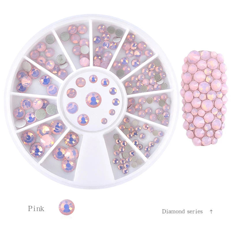 Nail Parts Nail Art Glitter Rhinestone Crystal Gems Jewelry Bead Manicure Decoration Accessories Nail Supplies for Professionals