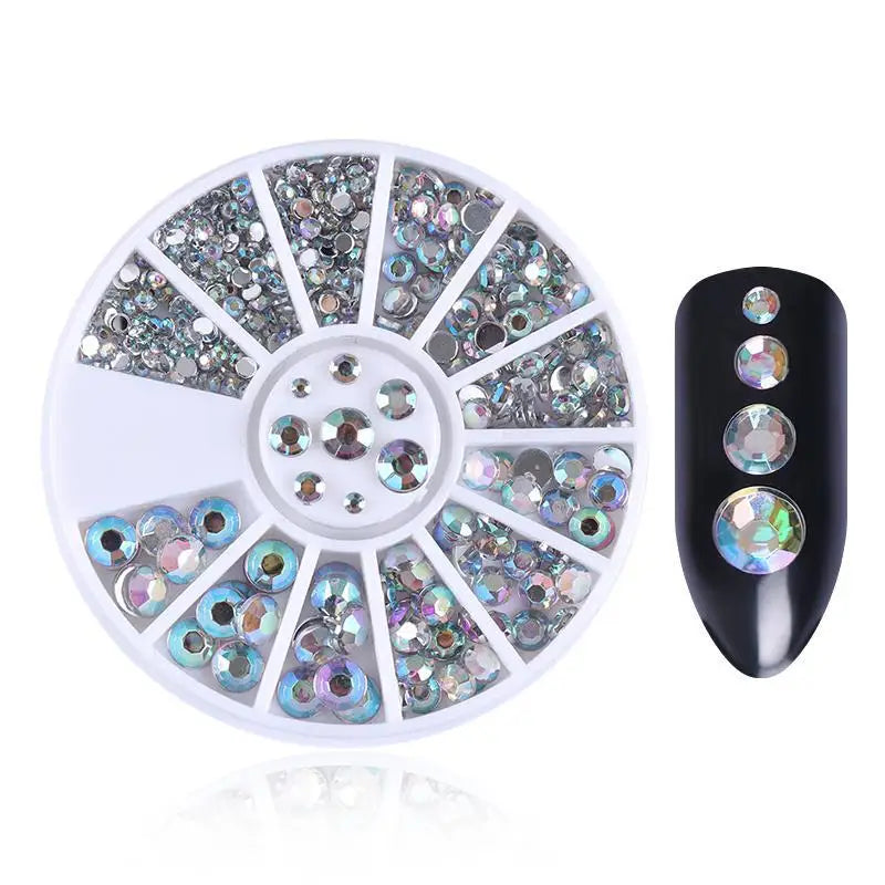 Nail Parts Nail Art Glitter Rhinestone Crystal Gems Jewelry Bead Manicure Decoration Accessories Nail Supplies for Professionals