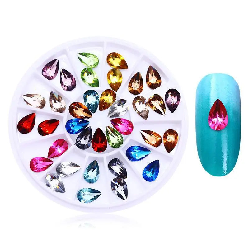 Nail Parts Nail Art Glitter Rhinestone Crystal Gems Jewelry Bead Manicure Decoration Accessories Nail Supplies for Professionals
