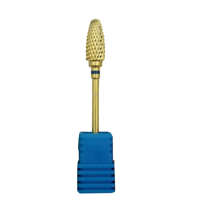 New! Gold Pro.Carbide Nail Drill Bit Electric Quality Nail File Drill Bit Coarse Carbide Drill 3/32'' High Quality Nail File