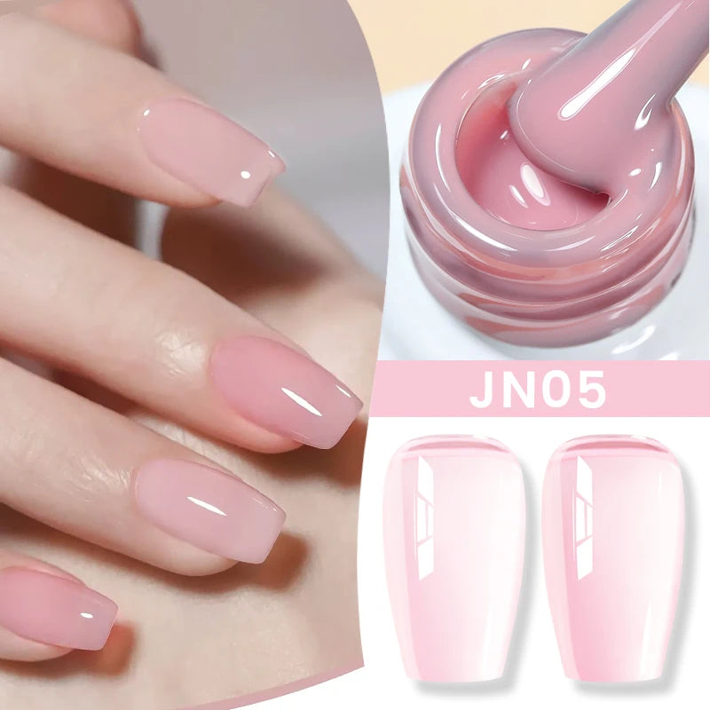 10Ml Jelly Nude Gel Nail Polish 50 Colors Semi Transparent Nail Art Nail Supplies Soak off UV LED Nails Gel Varnish