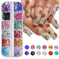 Boxed 3D Flat Back Nail Rhinestones Nail Gems Glass AB & Clear Crystal Rhinestones Kit Nail Art Charms DIY Manicure Accessories