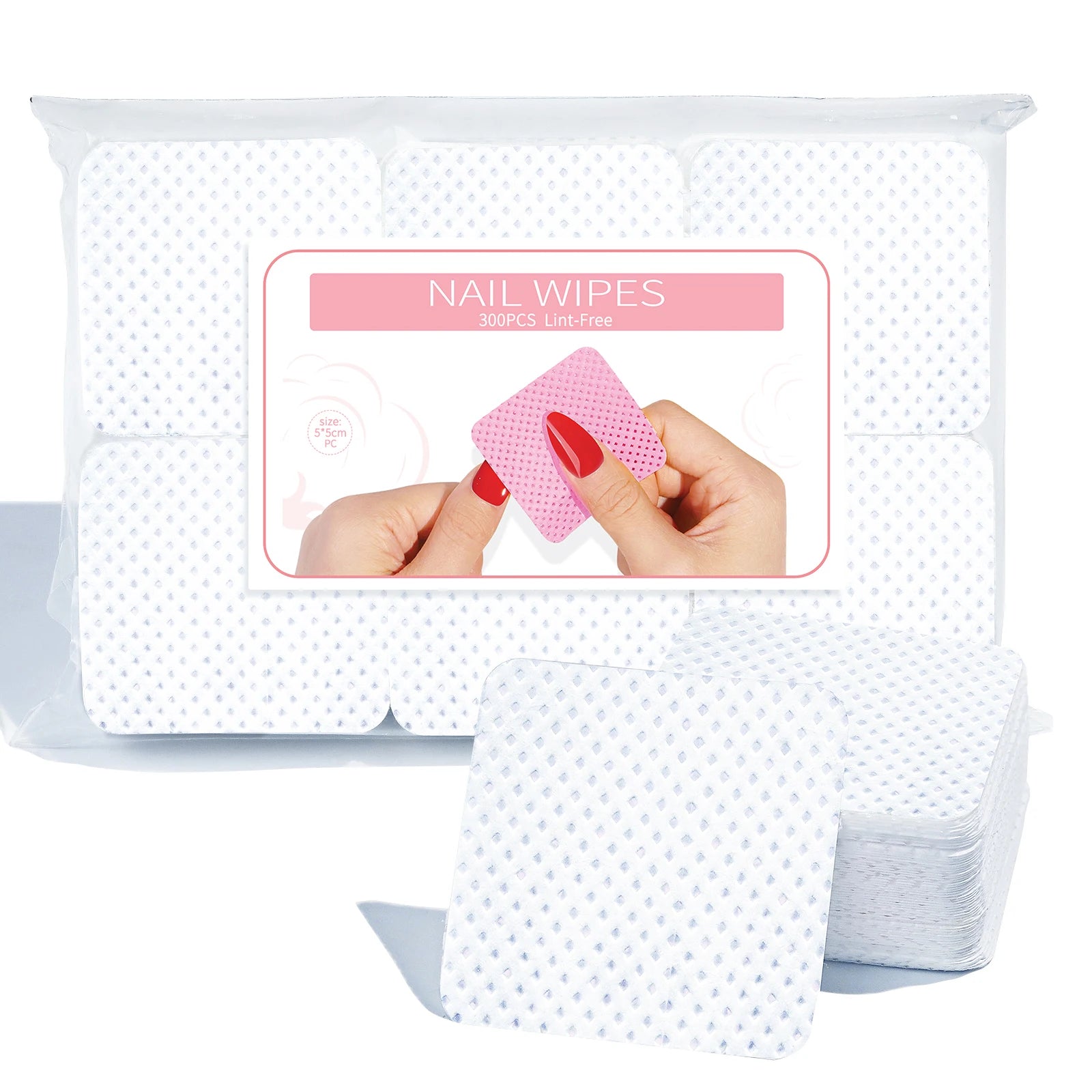Nail Polish Remover Wipes Nail Cleaning Pads, Non Woven Nail Pads for Women Girl Beauty Salon