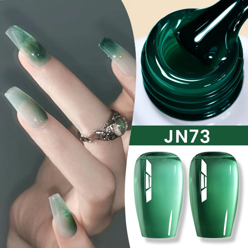 10Ml Jelly Nude Gel Nail Polish 50 Colors Semi Transparent Nail Art Nail Supplies Soak off UV LED Nails Gel Varnish