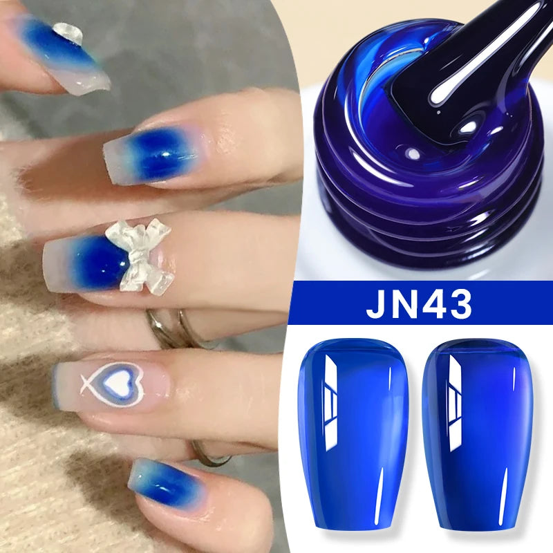 10Ml Jelly Nude Gel Nail Polish 50 Colors Semi Transparent Nail Art Nail Supplies Soak off UV LED Nails Gel Varnish