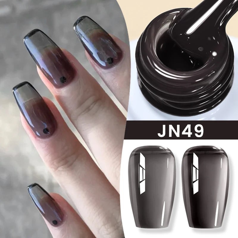 10Ml Jelly Nude Gel Nail Polish 50 Colors Semi Transparent Nail Art Nail Supplies Soak off UV LED Nails Gel Varnish