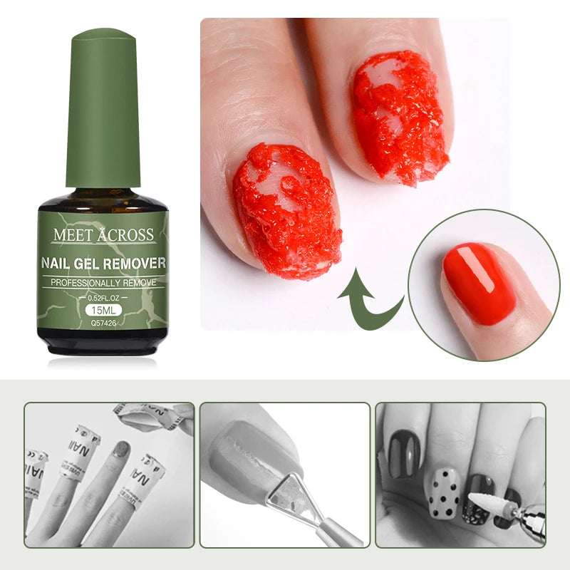 15Ml Magic Fast Nail Gel Polish Remover Clean UV Soak off Semi Permanent Varnish Nail Art Removal Tools Manicure