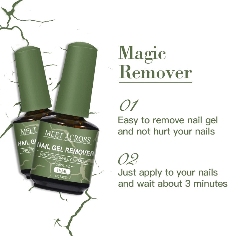 15Ml Magic Fast Nail Gel Polish Remover Clean UV Soak off Semi Permanent Varnish Nail Art Removal Tools Manicure