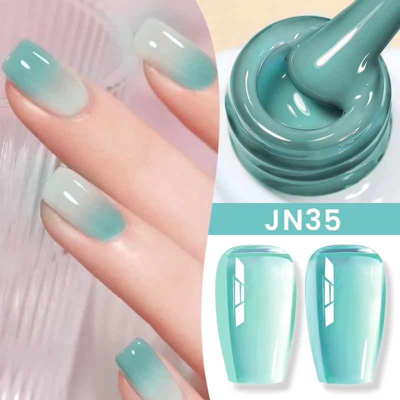 10Ml Jelly Nude Gel Nail Polish 50 Colors Semi Transparent Nail Art Nail Supplies Soak off UV LED Nails Gel Varnish