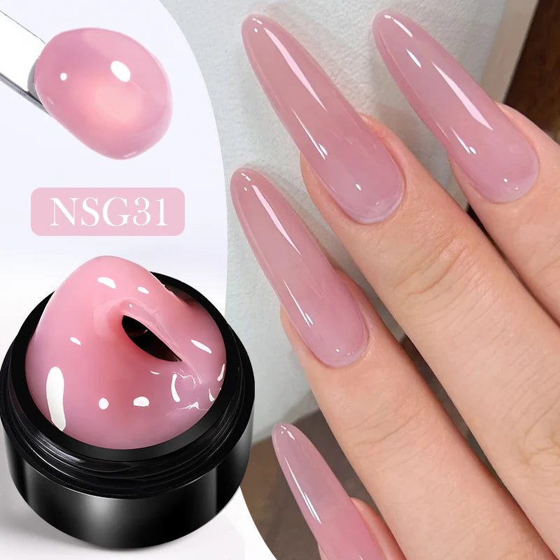15Ml Clear Non Stick Hand Extension Gel 3D Shaping Sculpting Carving Nail Art Solid Hard Gel for Fake Nail