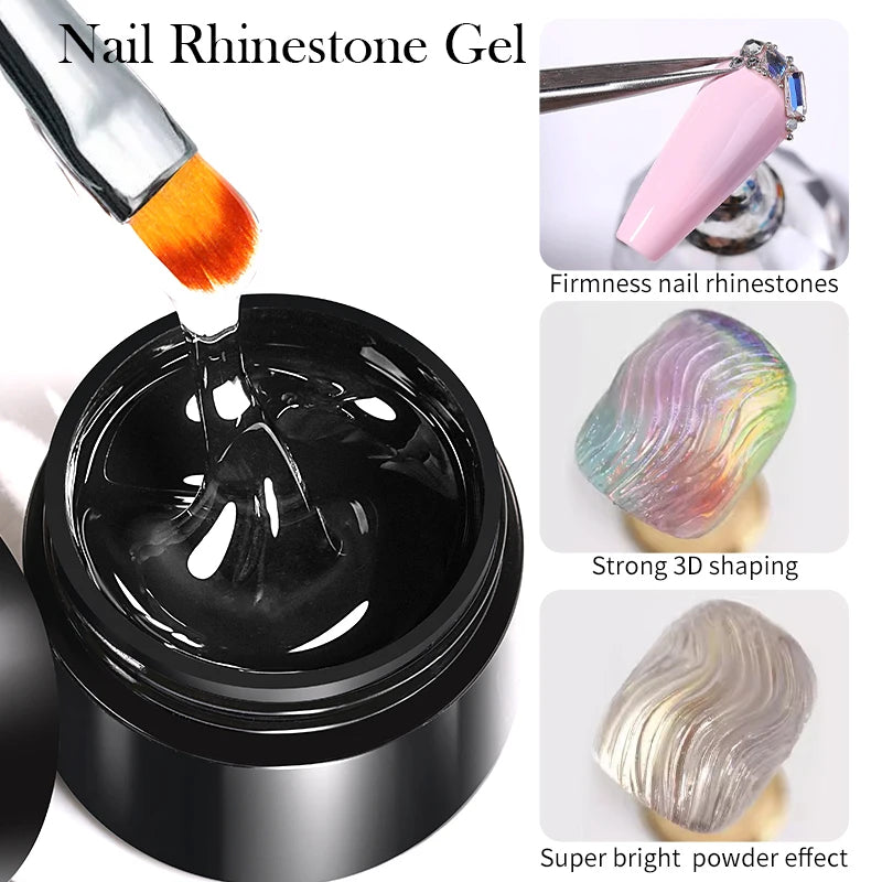 15Ml Clear Non Stick Hand Extension Gel 3D Shaping Sculpting Carving Nail Art Solid Hard Gel for Fake Nail