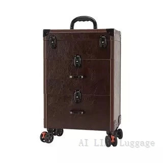 Trolley Cosmetic Case Spinner Wheels Makeup Dresser Beauty Trolley Luggage Rolling Suitcase Professional Large Cosmetic Bag New