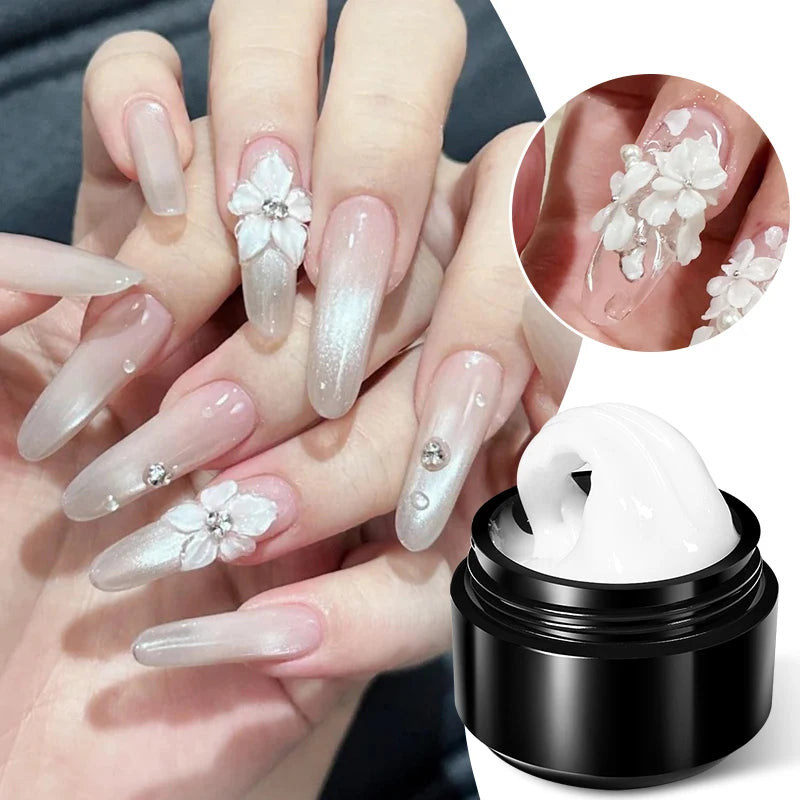 15Ml Clear Non Stick Hand Extension Gel 3D Shaping Sculpting Carving Nail Art Solid Hard Gel for Fake Nail