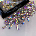 150Pcs round Flatback Glass Rhinestones plus 20Pcs Odd Shaped Jewelry DIY Design Making Beads Beauty Decorations for Nail Art