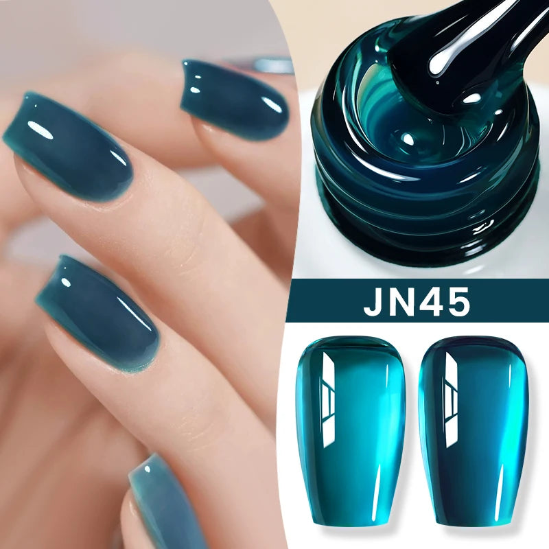 10Ml Jelly Nude Gel Nail Polish 50 Colors Semi Transparent Nail Art Nail Supplies Soak off UV LED Nails Gel Varnish