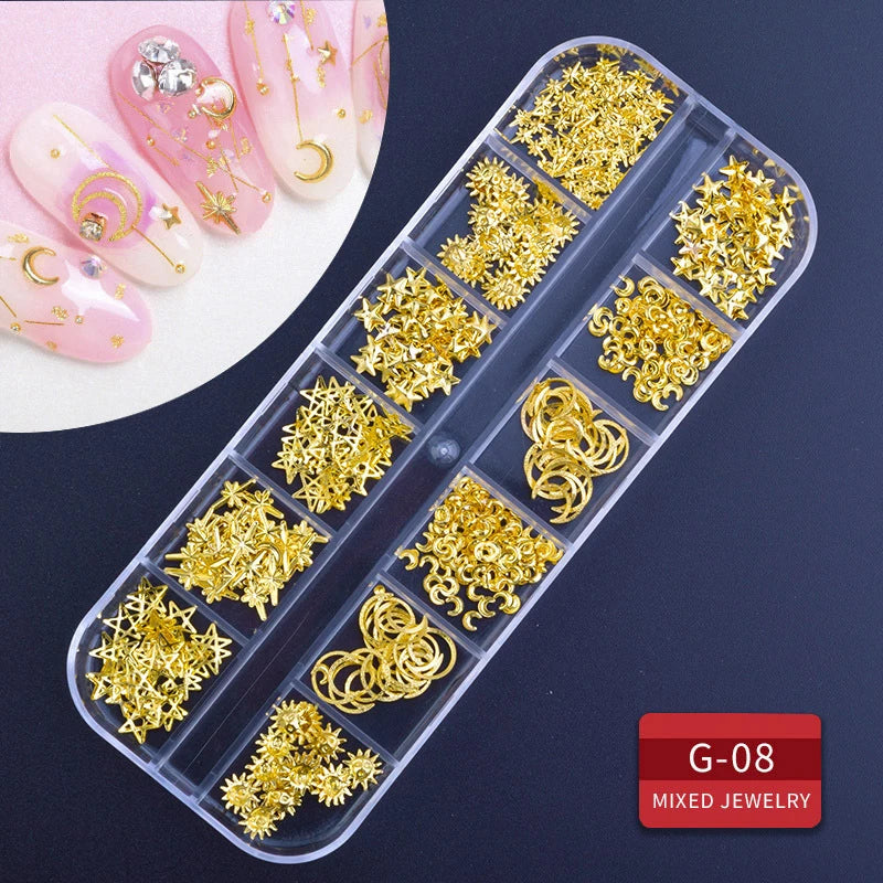 Nail Parts Nail Art Glitter Rhinestone Crystal Gems Jewelry Bead Manicure Decoration Accessories Nail Supplies for Professionals