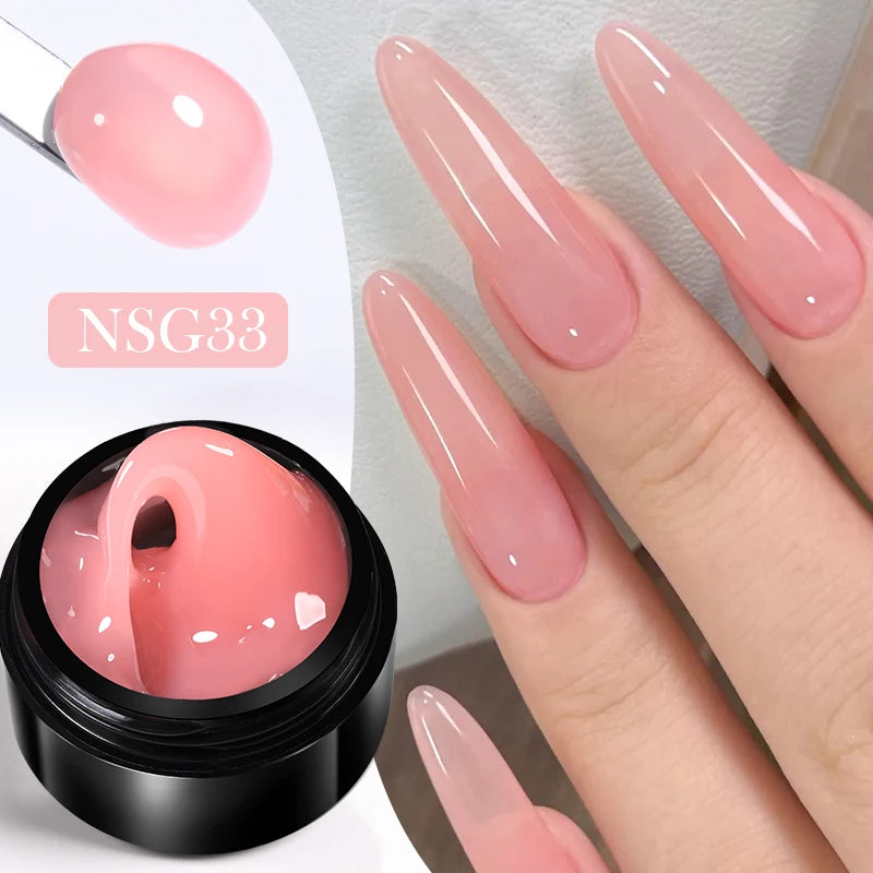 15Ml Clear Non Stick Hand Extension Gel 3D Shaping Sculpting Carving Nail Art Solid Hard Gel for Fake Nail
