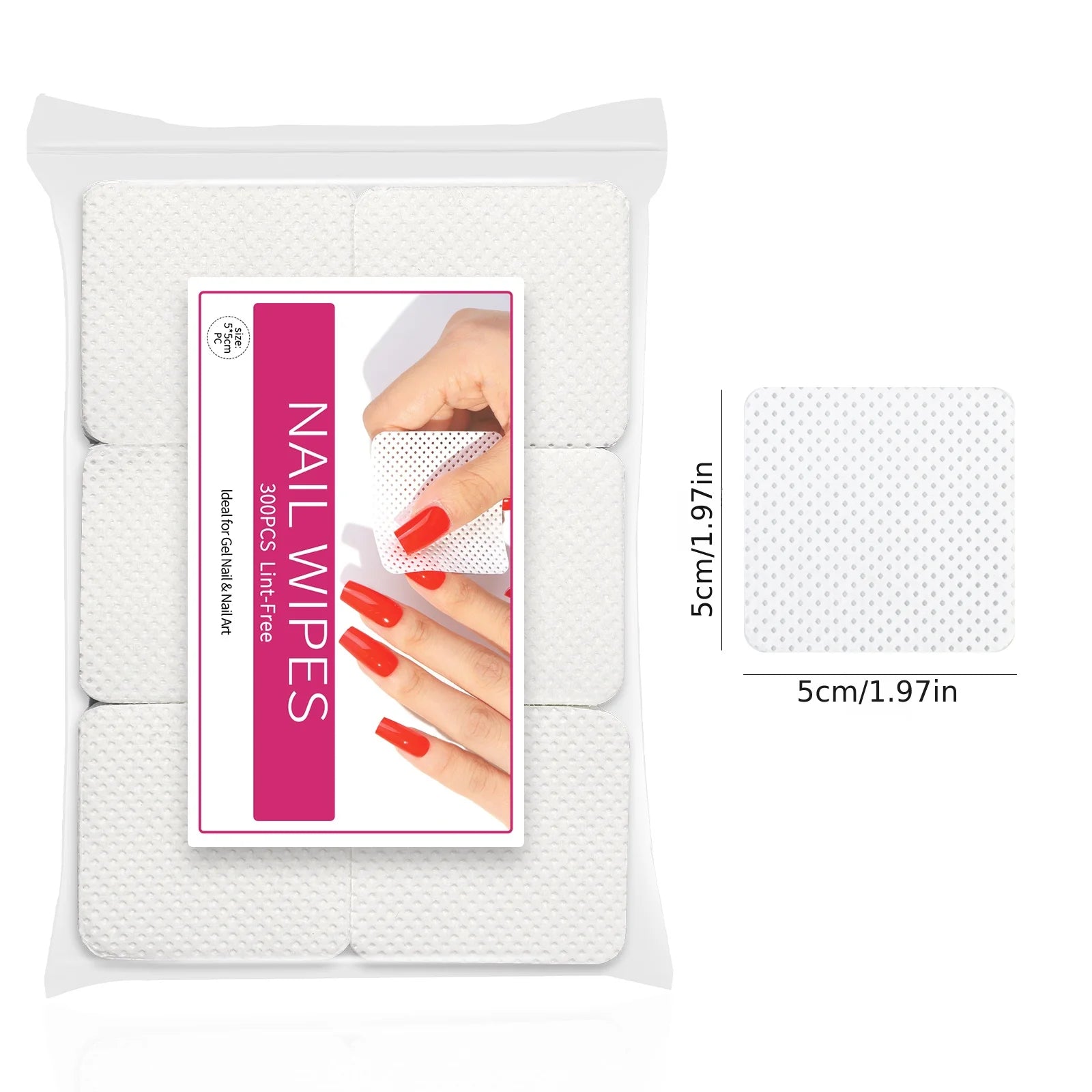 Nail Polish Remover Wipes Nail Cleaning Pads, Non Woven Nail Pads for Women Girl Beauty Salon