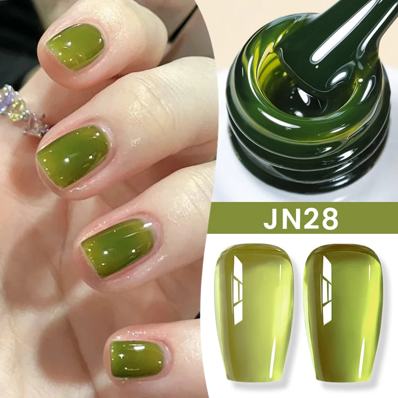 10Ml Jelly Nude Gel Nail Polish 50 Colors Semi Transparent Nail Art Nail Supplies Soak off UV LED Nails Gel Varnish