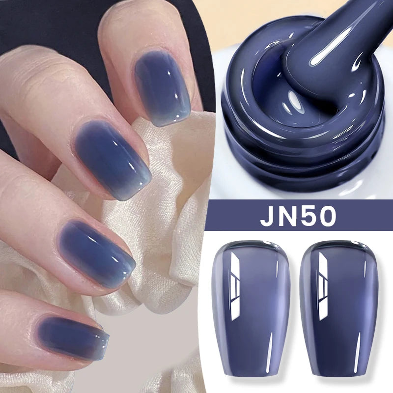 10Ml Jelly Nude Gel Nail Polish 50 Colors Semi Transparent Nail Art Nail Supplies Soak off UV LED Nails Gel Varnish
