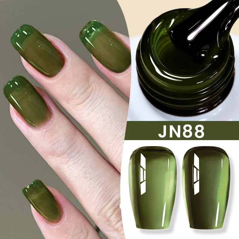 10Ml Jelly Nude Gel Nail Polish 50 Colors Semi Transparent Nail Art Nail Supplies Soak off UV LED Nails Gel Varnish