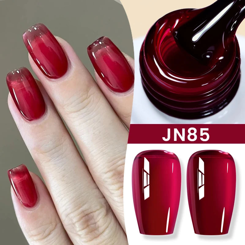 10Ml Jelly Nude Gel Nail Polish 50 Colors Semi Transparent Nail Art Nail Supplies Soak off UV LED Nails Gel Varnish