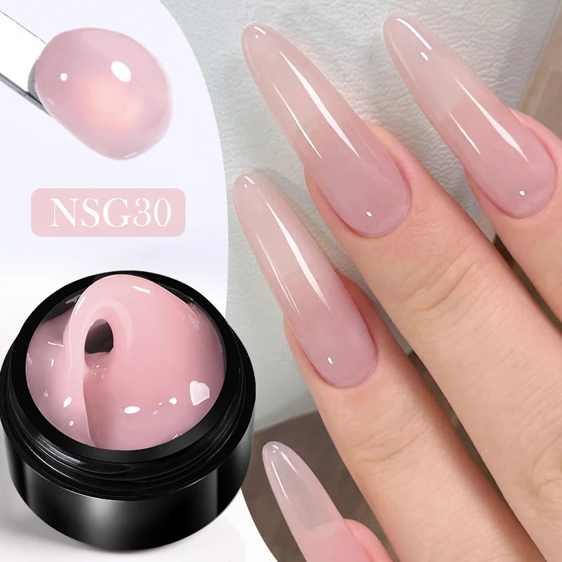 15Ml Clear Non Stick Hand Extension Gel 3D Shaping Sculpting Carving Nail Art Solid Hard Gel for Fake Nail