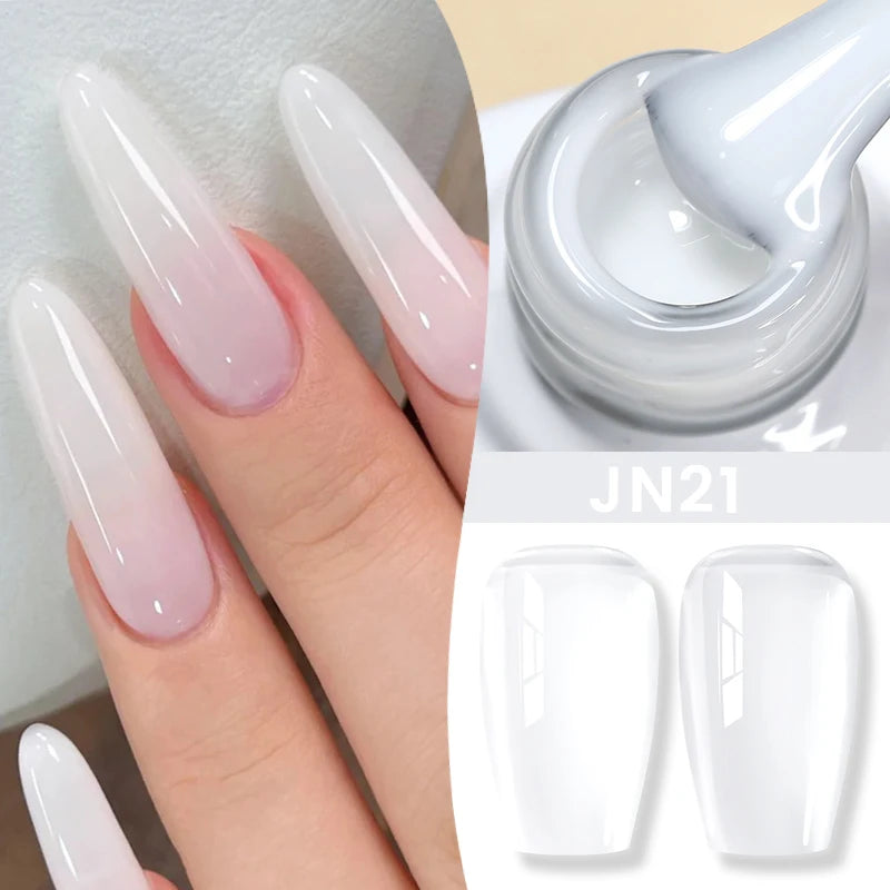 10Ml Jelly Nude Gel Nail Polish 50 Colors Semi Transparent Nail Art Nail Supplies Soak off UV LED Nails Gel Varnish