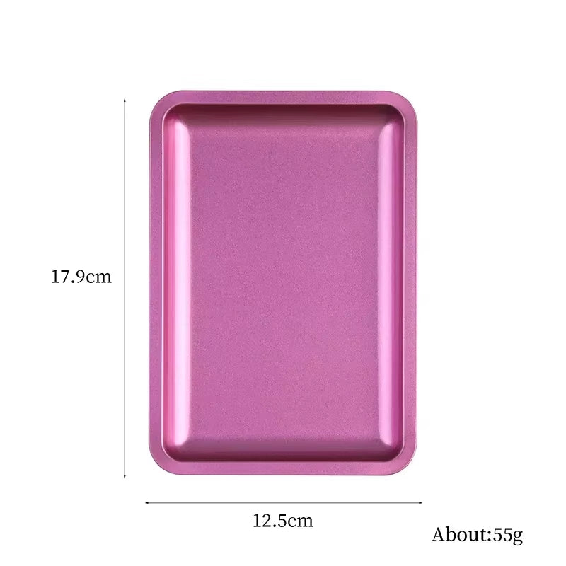 Stainless Steel Cosmetic Storage Tray Manicure Nail Art Plate Tweezers Clippers Pen Container Square False Nails Dish Tools