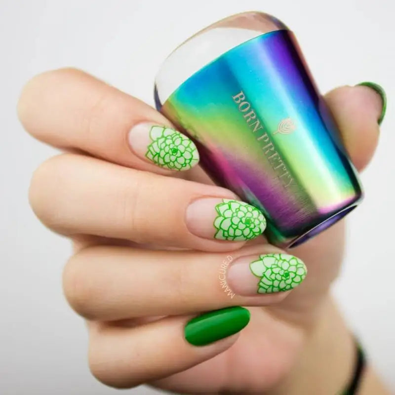 Handle Transparent Nail Stamper for Stamping Plate Iridescent Clear Stamper Head Nail Art Templates