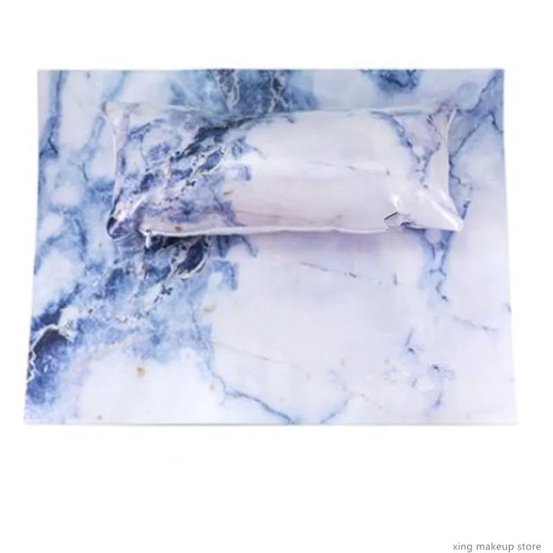 Professional PU Leather Marble Nail Art Hand Pillow Cushion Manicure Table Pad Set Arm Rest Pillow Nail Mat Manicure Tool 20#12