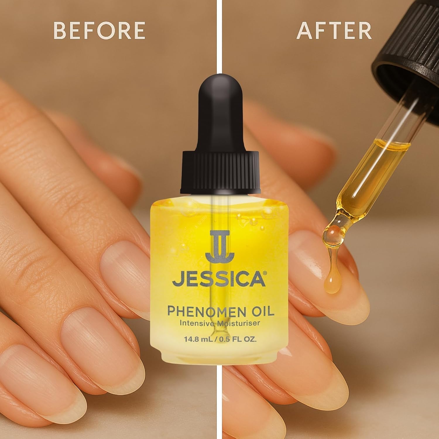Phenomen Cuticle Oil for Nails, Intensive Moisturiser, Natural Jojoba, Almond and Rice Oils, Heals, Rehydrates, 14.8Ml