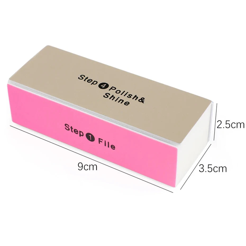 5 Pcs/Lot Nail Buffer Block 4 Way Colorful Buffing Block Shine Polisher Nail Buffing File Manicure Sanding Nail Art Tools