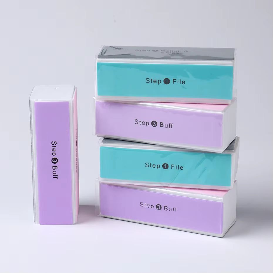 5 Pcs/Lot Nail Buffer Block 4 Way Colorful Buffing Block Shine Polisher Nail Buffing File Manicure Sanding Nail Art Tools