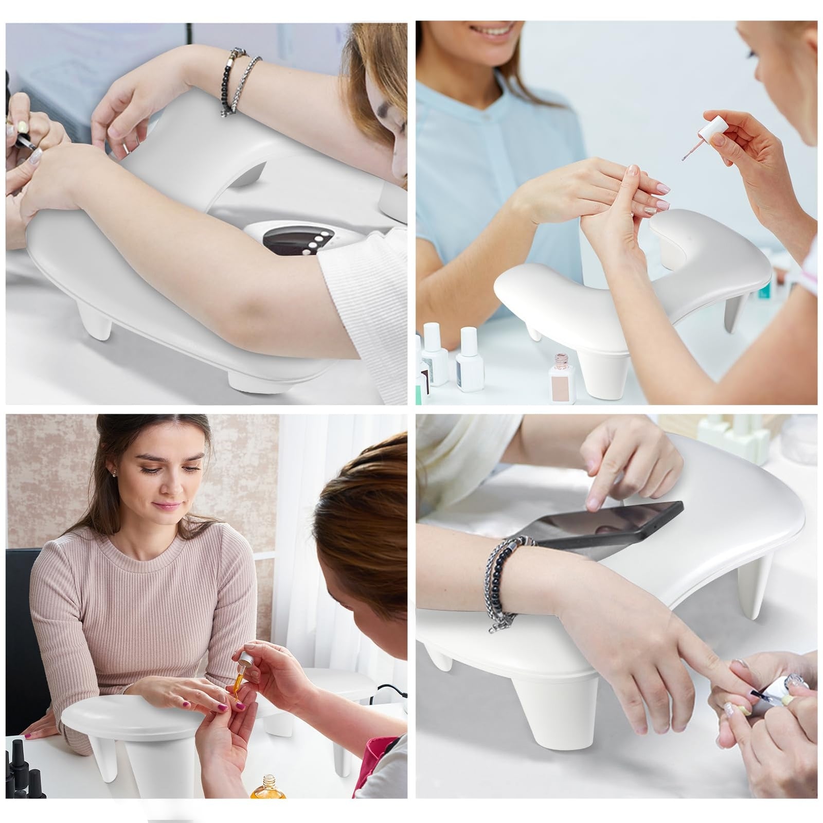 U Shape Arm Rest Nail Hand Pillow Detachable for Personal Salons Nails Tech UK
